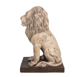 Clayre & Eef Decorative Figurine Lion 30x23x45 cm Beige Brown Ceramic material