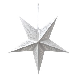 Clayre & Eef Hanging star 45x15x45 cm White Paper