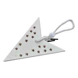 Clayre & Eef Hanging star 30x10x30 cm White Paper