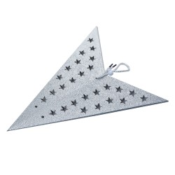 Clayre & Eef Hanging star 90x20x90 cm Silver colored Paper