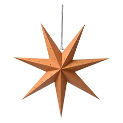 Clayre & Eef Hanging star 45x15x45 cm Yellow Paper