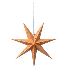 Clayre & Eef Hanging star 30x8x30 cm Yellow Paper