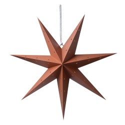 Clayre & Eef Hanging star 60x22x60 cm Brown Paper