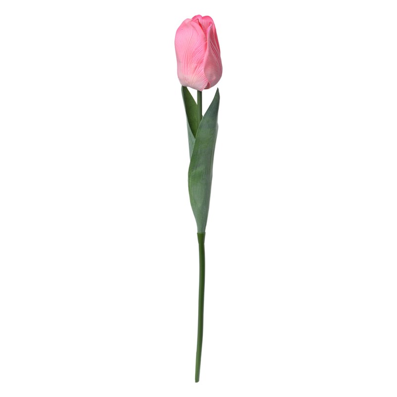 Clayre & Eef Fiore artificiale Tulipano 50 cm Rosa Plastica