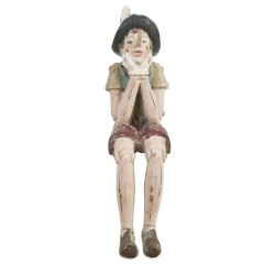 Clayre & Eef Figurine Pinocchio 4x7x15 cm Brown Polyresin