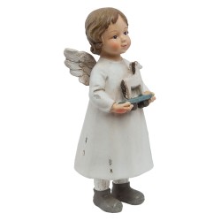 Clayre & Eef Figurine Angel 6x5x14 cm White Polyresin