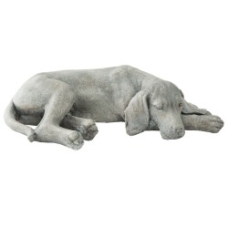 Clayre & Eef Beeld Hond 58x35x15 cm Grijs Polyresin