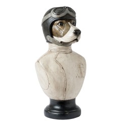 Clayre & Eef Figurine Dog 24x26x51 cm White Polyresin