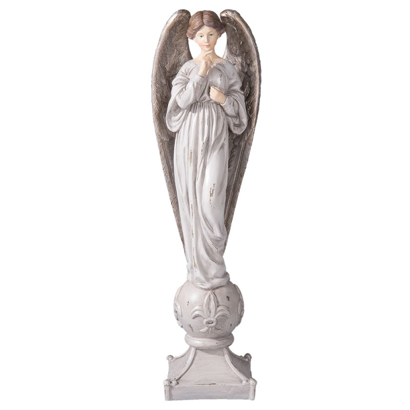 Clayre & Eef Figurine Angel 15x13x53 cm White Polyresin