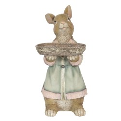 Clayre & Eef Figurine Rabbit 23x17x36 cm Brown Polyresin