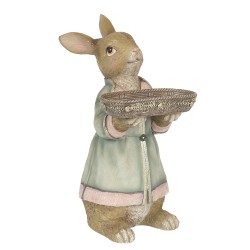 Clayre & Eef Figurine Lapin 23x17x36 cm Marron Polyrésine