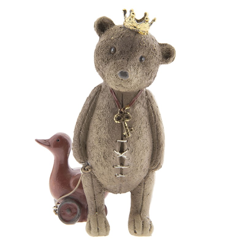 Clayre & Eef Statuetta Orso 13 cm Marrone Poliresina Orso