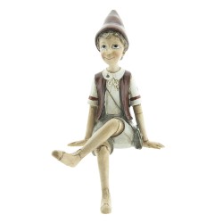 Clayre & Eef Figurine Pinocchio 23 cm Beige Red Polyresin