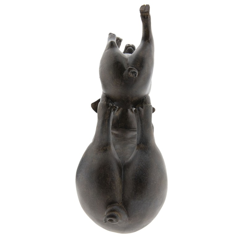 Clayre & Eef Figurine Cochon 32 cm Gris Polyrésine Cochon