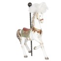 Clayre & Eef Statuetta Cavallo 54 cm Bianco Poliresina