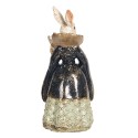 Clayre & Eef Figurine Rabbit 5x4x11 cm Beige Blue Polyresin