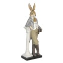 Clayre & Eef Figurine Rabbit 17x9x46 cm Blue Grey Polyresin