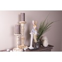 Clayre & Eef Statuetta Coniglio 17x9x46 cm Blu Grigio Poliresina