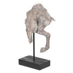 Clayre & Eef Figur Pferd 28x12x43 cm Grau Polyresin