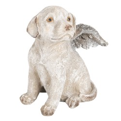 Clayre & Eef Figurine Dog 16x13x20 cm Grey Polyresin