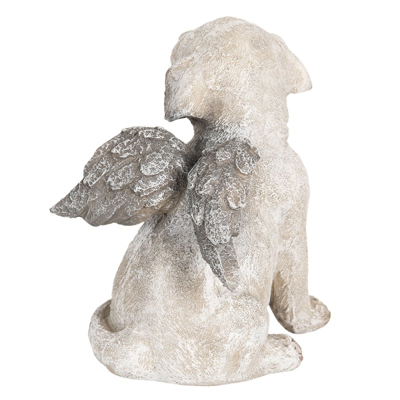 Clayre & Eef Figurine Chien 16x13x20 cm Gris Polyrésine