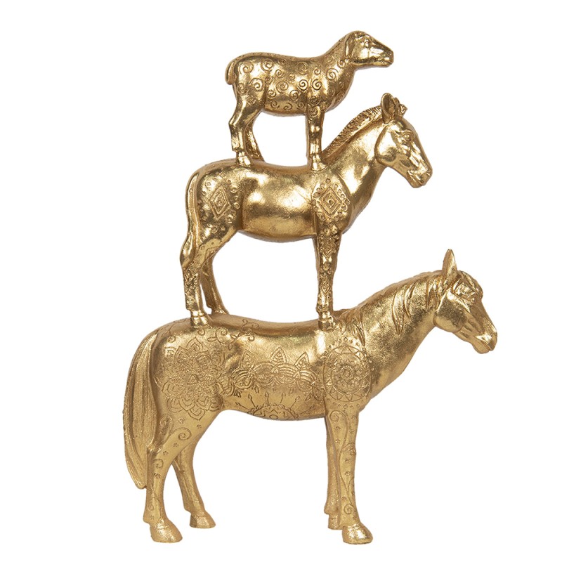 Clayre & Eef Statuetta Animali 30x8x40 cm Color oro Poliresina Animali