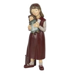 Clayre & Eef Figurine Child 8x7x21 cm Red Polyresin