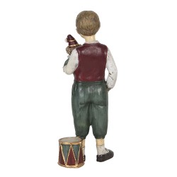 Clayre & Eef Figurine Enfant 9x7x21 cm Vert Rouge Polyrésine