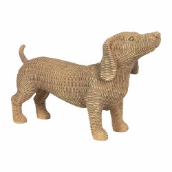 Clayre & Eef Figurine de chien décorative 39x14x24 cm Marron Plastique