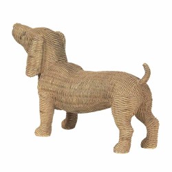 Clayre & Eef Figurine de chien décorative 39x14x24 cm Marron Plastique