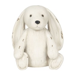 Clayre & Eef Figurine Dog 14x12x16 cm White Polyresin