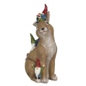 Clayre & Eef Figurine Rabbit 18x11x30 cm Brown Polyresin