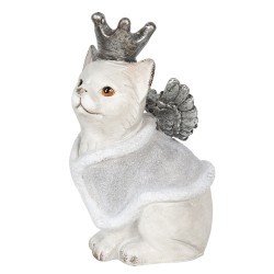 Clayre & Eef Figurine Cat 17x15x28 cm Grey Polyresin