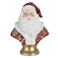 Clayre & Eef Beeld Kerstman 33x20x44 cm Rood Polyresin