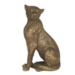 Clayre & Eef Figur Panther 14x11x27 cm Goldfarbig Polyresin Panther