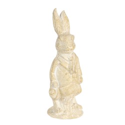 Clayre & Eef Figurine Rabbit 11 cm White Polyresin