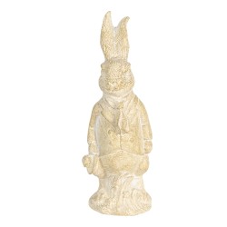 Clayre & Eef Figurine Rabbit 11 cm White Polyresin