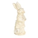 Clayre & Eef Figurine Lapin 11 cm Blanc Polyrésine