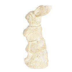 Clayre & Eef Figurine Rabbit 11 cm White Polyresin