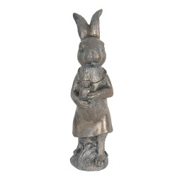 Clayre & Eef Figurine Lapin 21 cm Marron Polyrésine