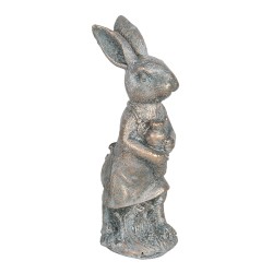 Clayre & Eef Figurine Lapin 13 cm Marron Polyrésine