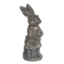 Clayre & Eef Figurine Lapin 11 cm Marron Polyrésine