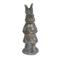 Clayre & Eef Figurine Lapin 11 cm Marron Polyrésine