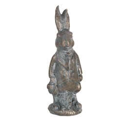 Clayre & Eef Figurine Lapin 11 cm Marron Polyrésine