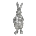 Clayre & Eef Figurine Rabbit 22 cm Silver colored Polyresin