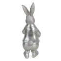 Clayre & Eef Figurine Rabbit 22 cm Silver colored Polyresin