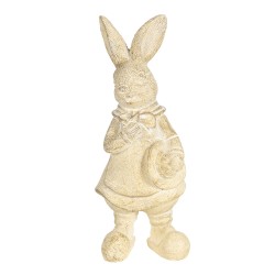 Clayre & Eef Figurine Lapin 13 cm Beige Polyrésine