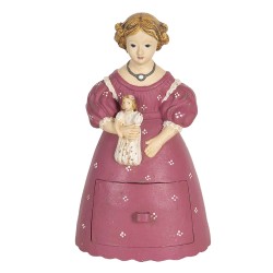 Clayre & Eef Figurine Femme 20 cm Rose Polyrésine