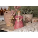 Clayre & Eef Statuetta Donna 20 cm Rosa Poliresina