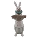 Clayre & Eef Figurine Rabbit 15x13x37 cm White Polyresin